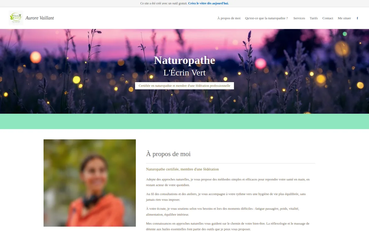 Ancien site d'une naturopathe, avant Blomiro