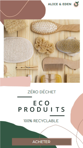 Site mobile e-commerce eco-produits Alice & Eden