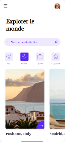 Application mobile de voyage